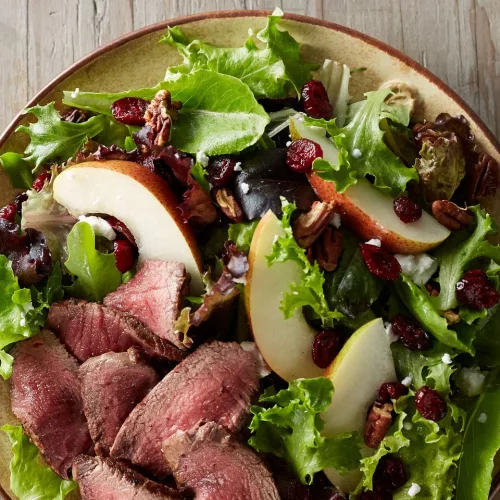 Tenderloin Cranberry and Pear Salad with Honey