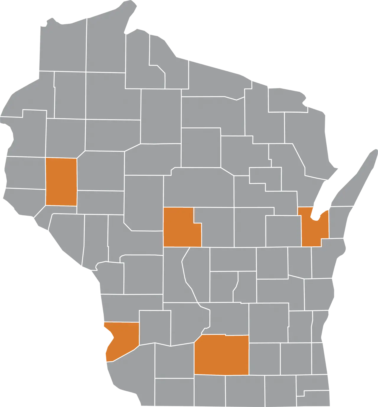 Leaders of the Land County Map